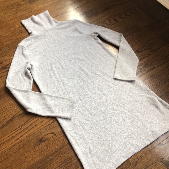 3/$10 Zara Soft Speckled Gray Turtleneck Long Sleeve Soft Cozy Sweater Dress - Picture 3 of 5